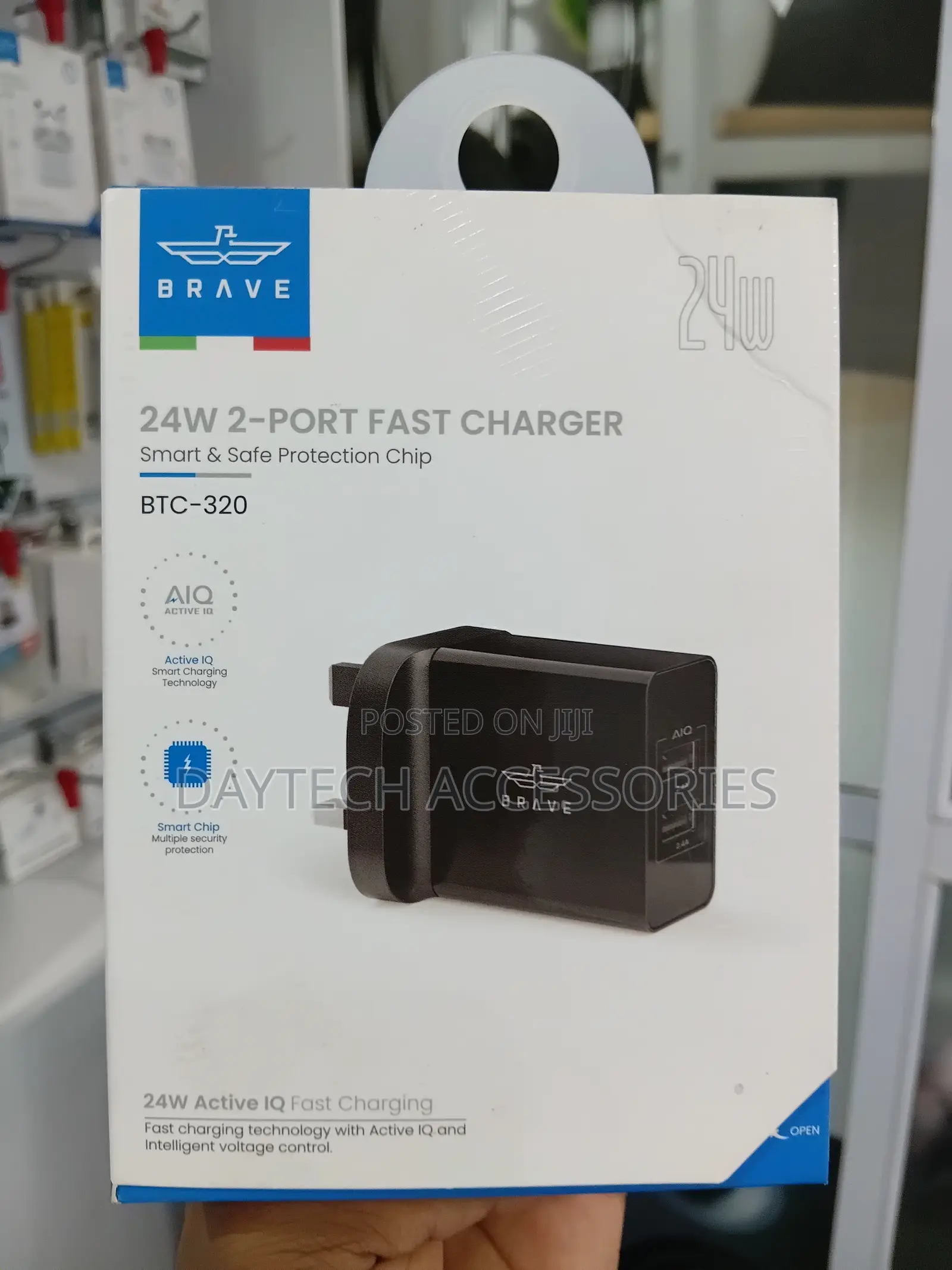 Brave Black Dual Usb Wall Charger 24w – Fast Smart Charging Adapter