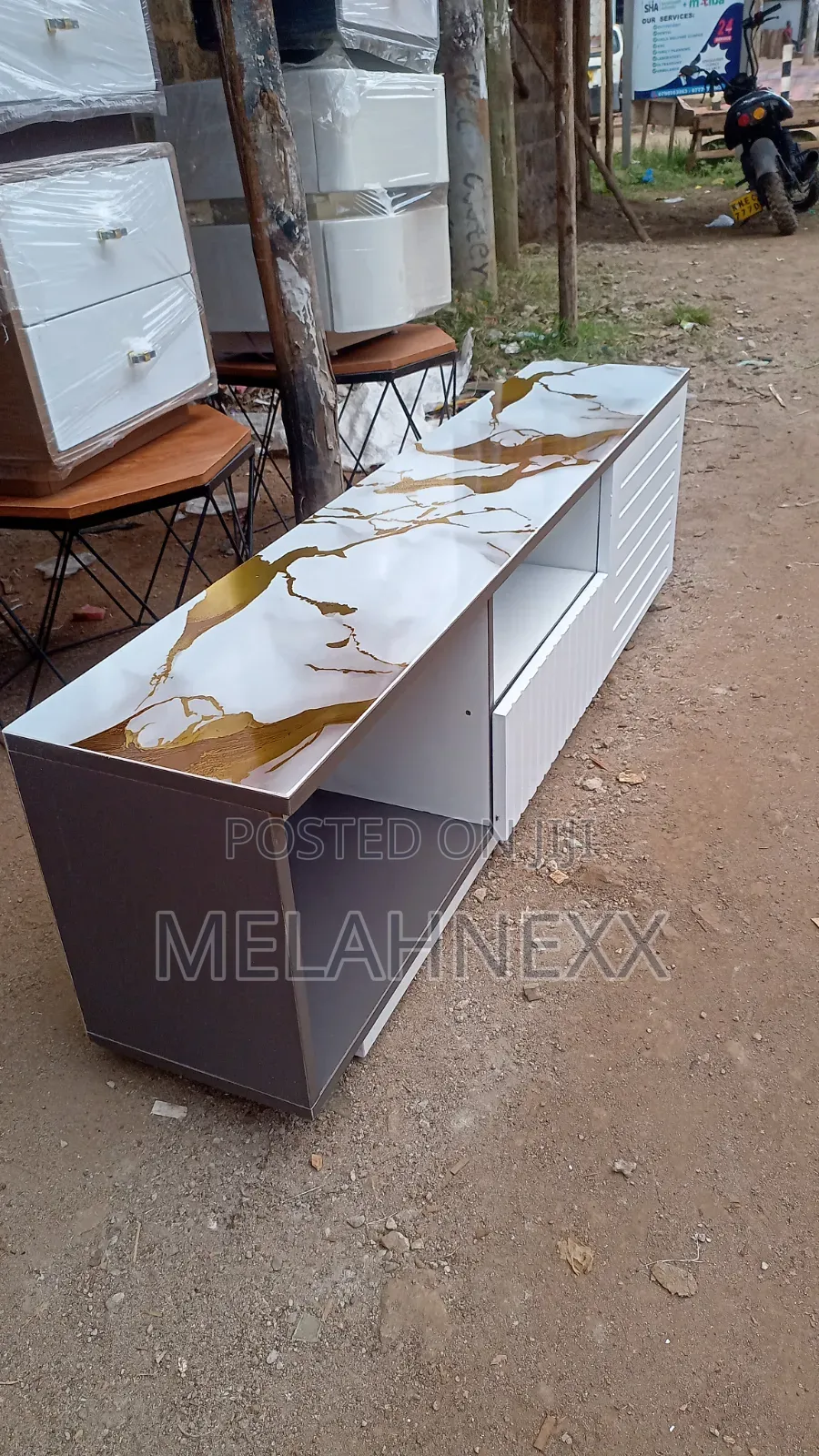 Marble Top Gray Tv Stand Stand