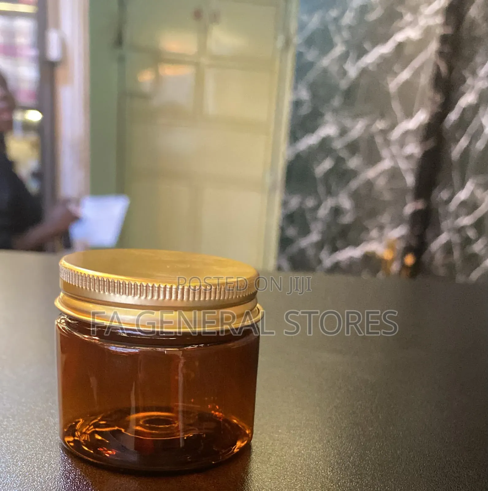 200g Amber Containers With Gold Leads. With Gaskets