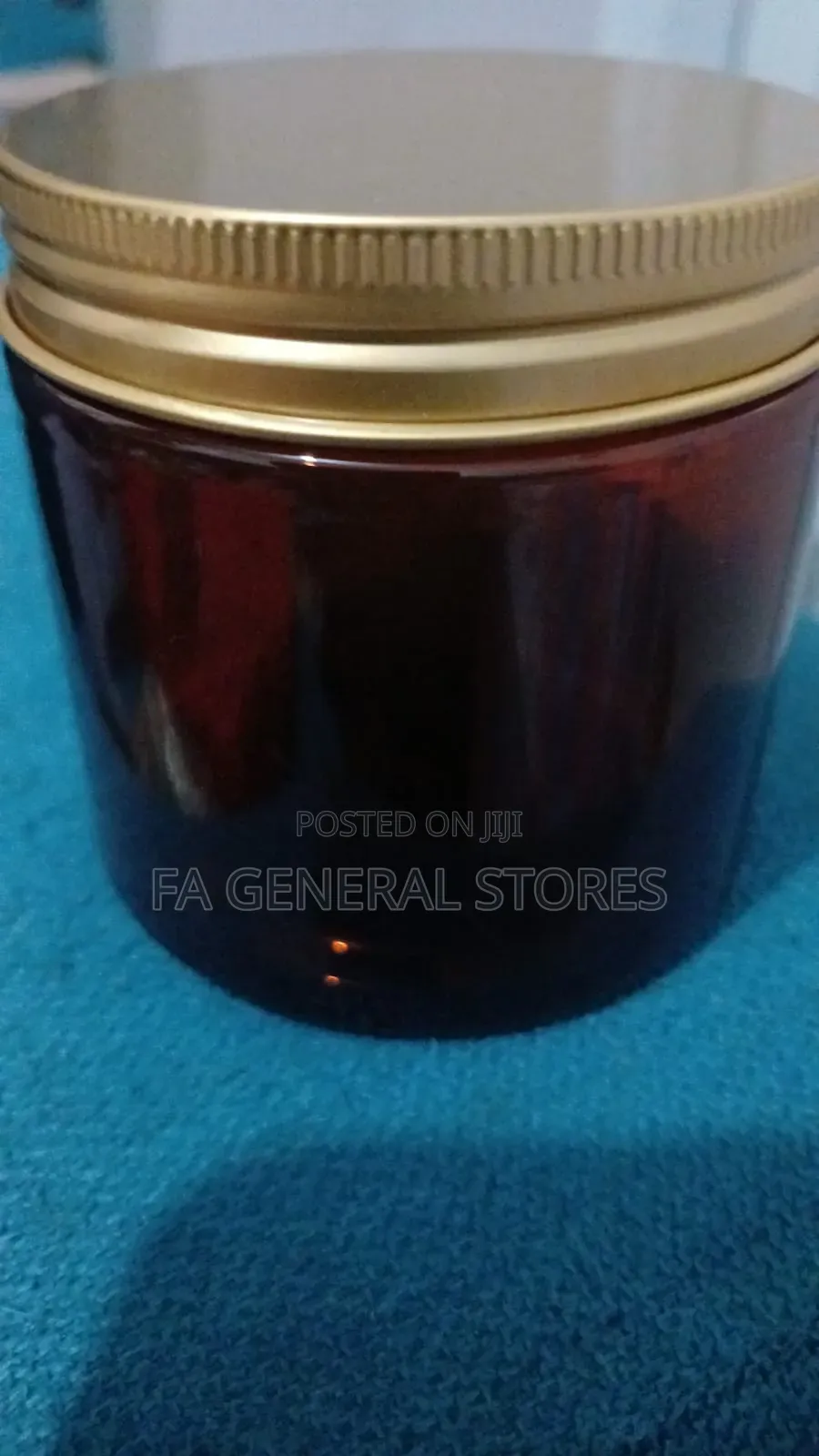 200g Amber Containers With Gold Leads. With Gaskets
