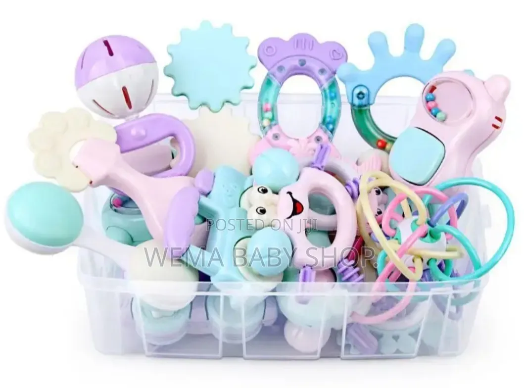 16-Piece Set Silicone Baby Rattles and Teethers
