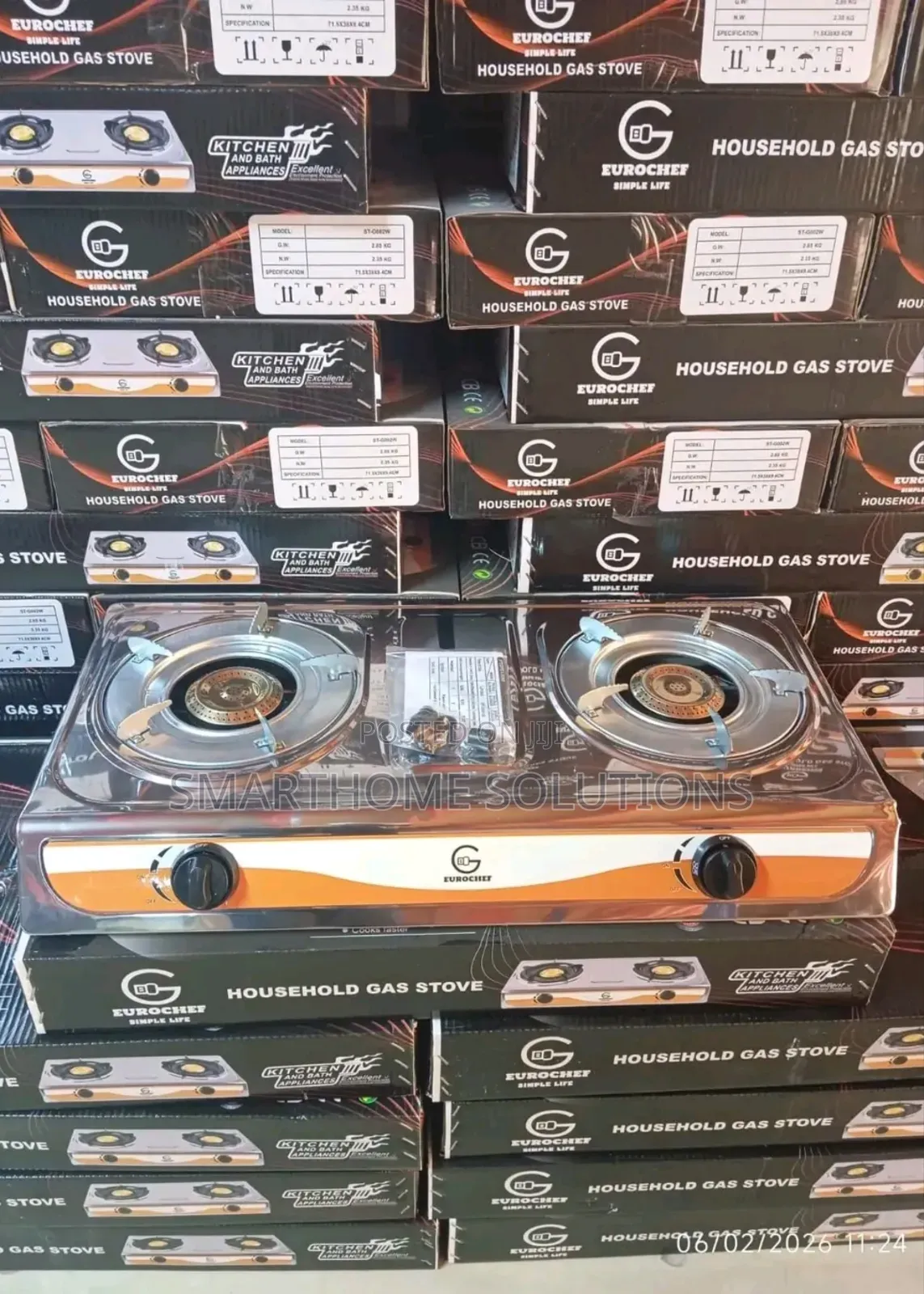 Eurochef Two Burner Table Top Cooker