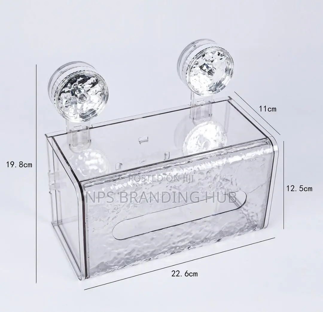 Suction Cup Glacier-pattern Tissue Box Holder (Stda