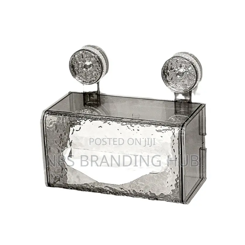 Suction Cup Glacier-pattern Tissue Box Holder (Stda