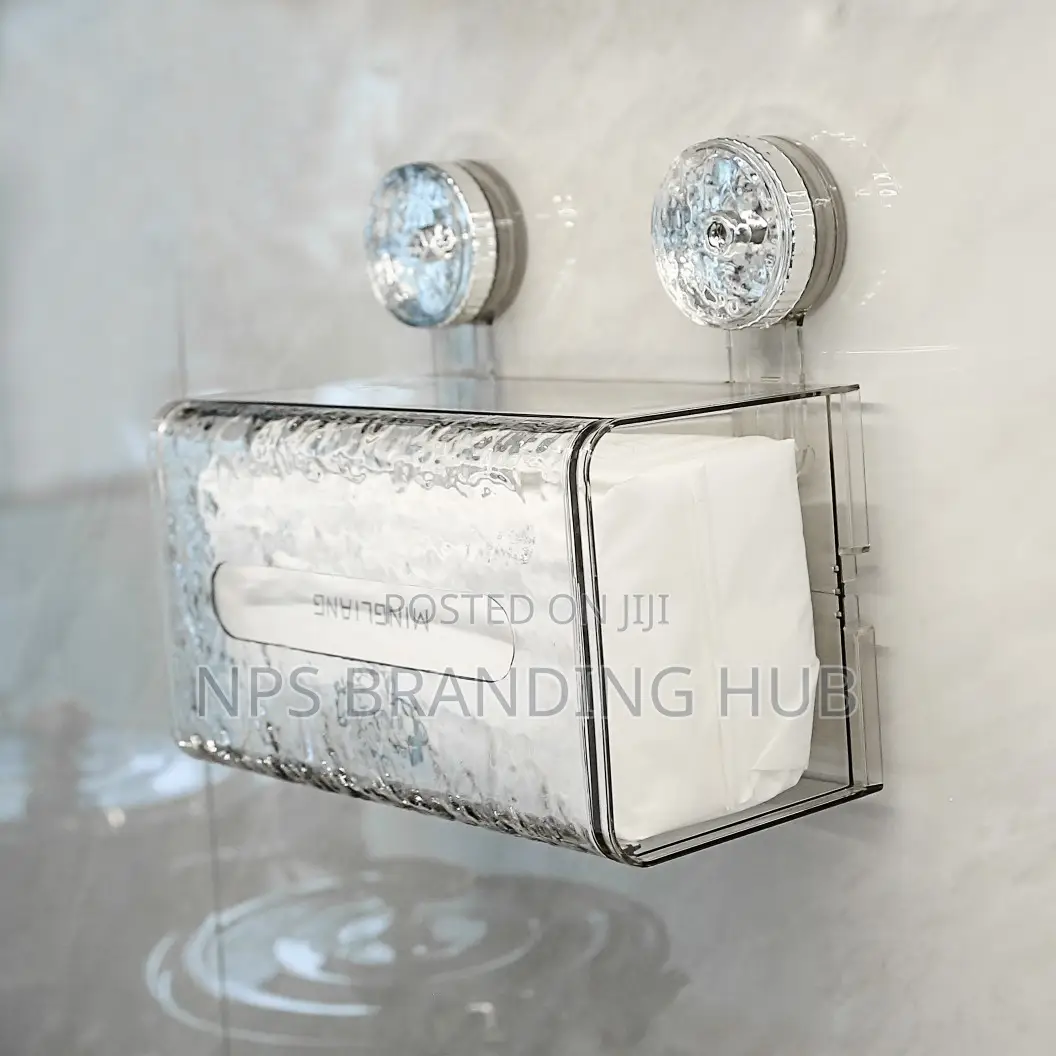 Suction Cup Glacier-pattern Tissue Box Holder (Stda