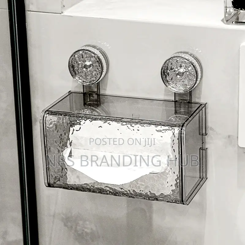 Suction Cup Glacier-pattern Tissue Box Holder (Stda