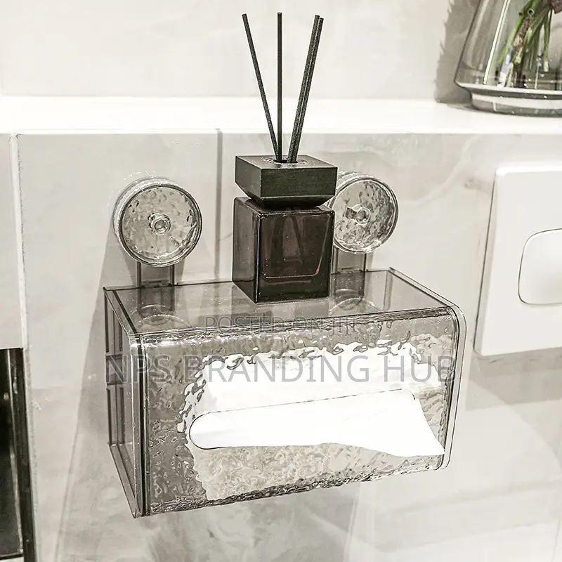 Suction Cup Glacier-pattern Tissue Box Holder (Stda