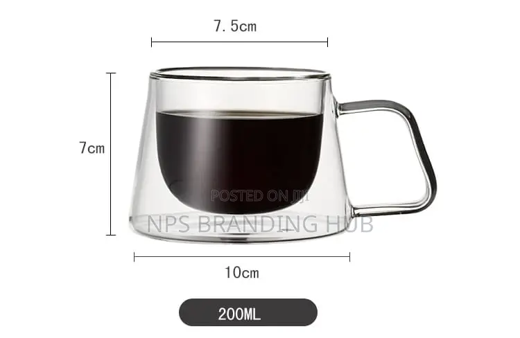 Double Wall Crystal Clear Acrylic Cup Capacity 180ml (Stda