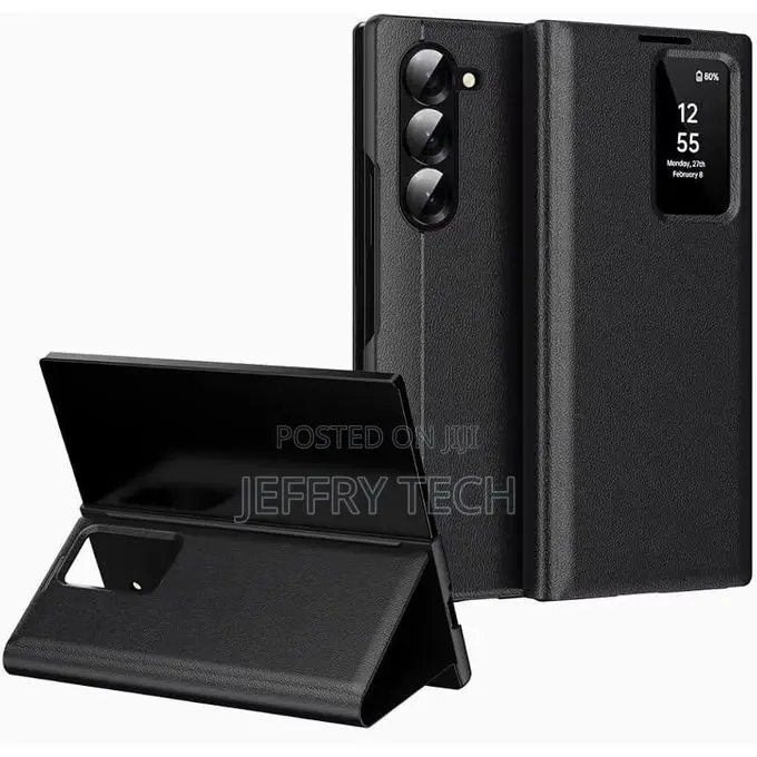 Org Flip Leather Cover Smart View Case Samsung Galaxy Z Fold 6