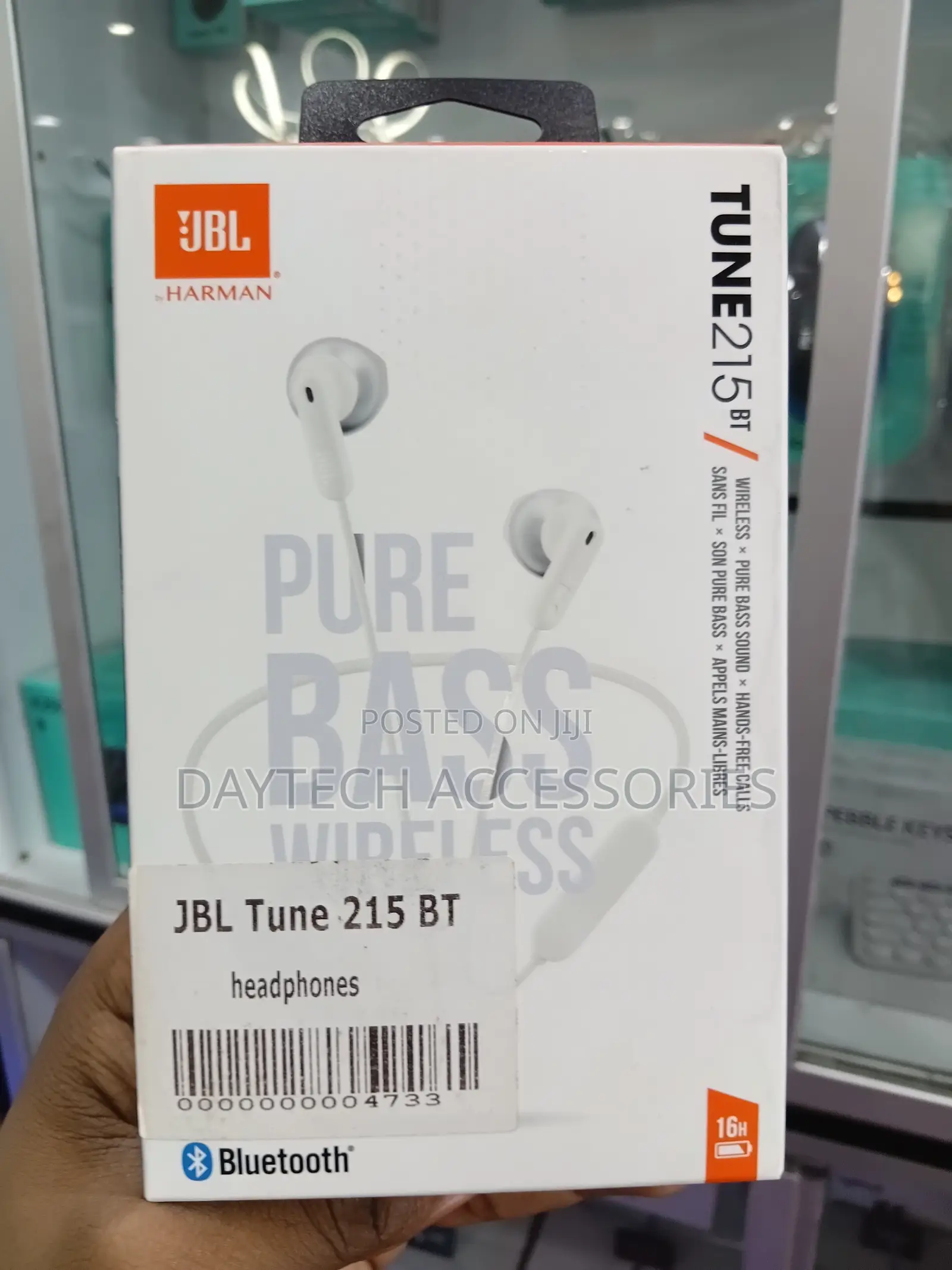 JBL Tune 235bt Wireless Earbud Headphones With Pure Bass Sound - White