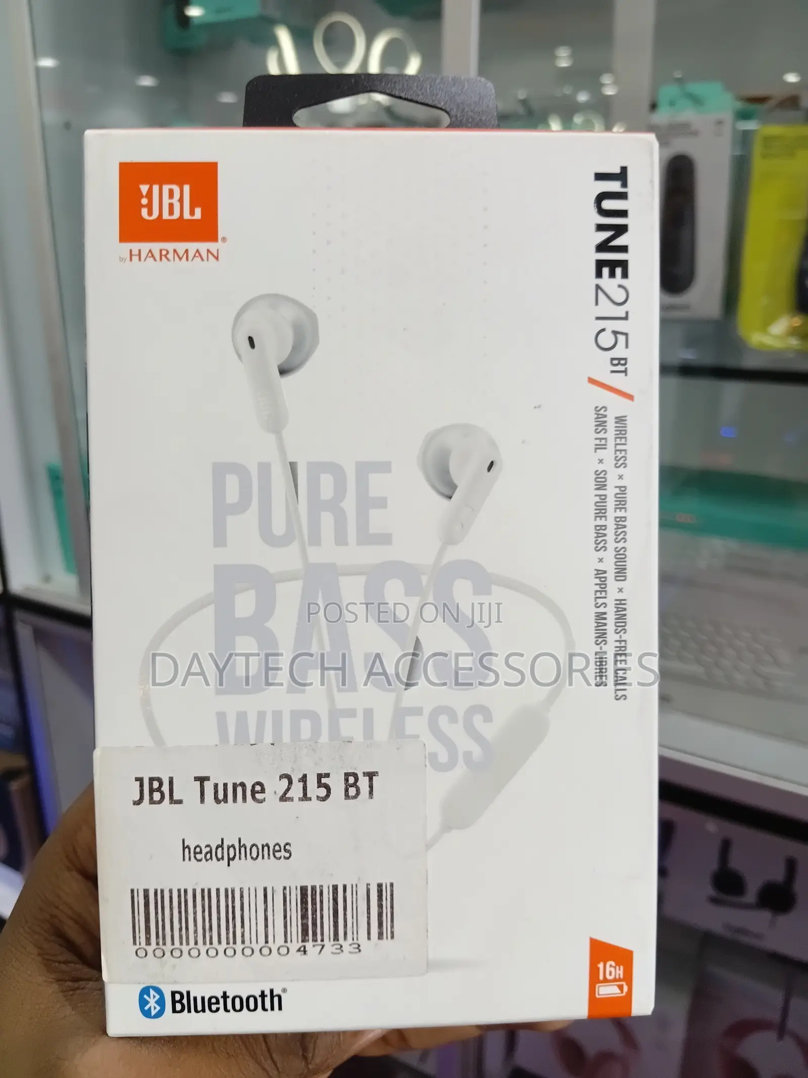 JBL Tune 235bt Wireless Earbud Headphones With Pure Bass Sound - White