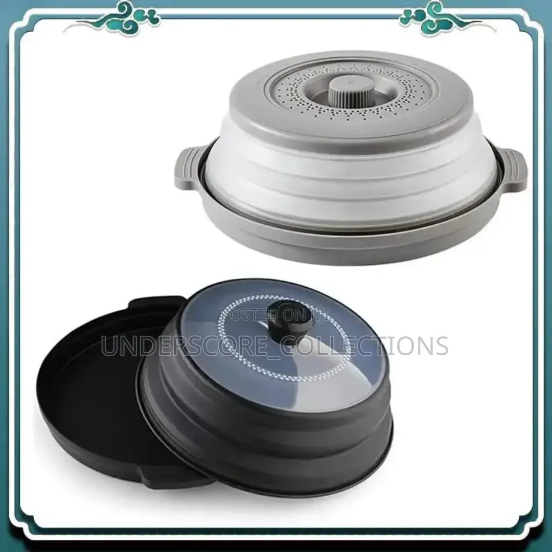 2in1 Classy Silicone Food Cover Plate + Lid Collapsible