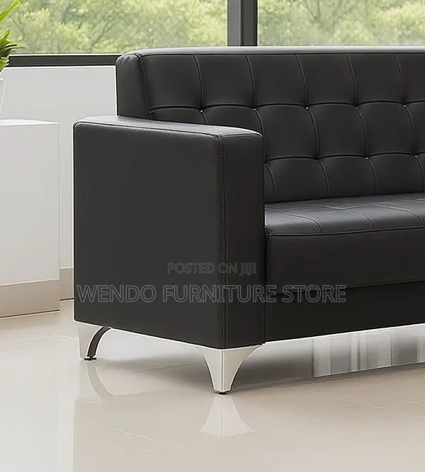 Sofas; Three Seaters Leather Offices Staff Sofa Set