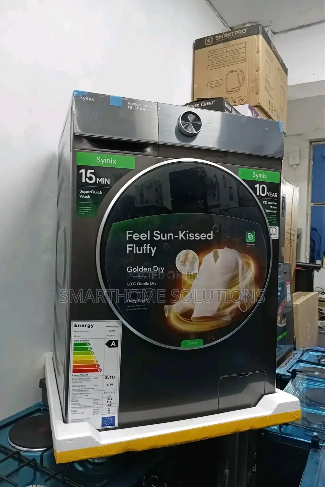 With 7kg Dryer Syinix 10kg Washing Machine Front Load. New