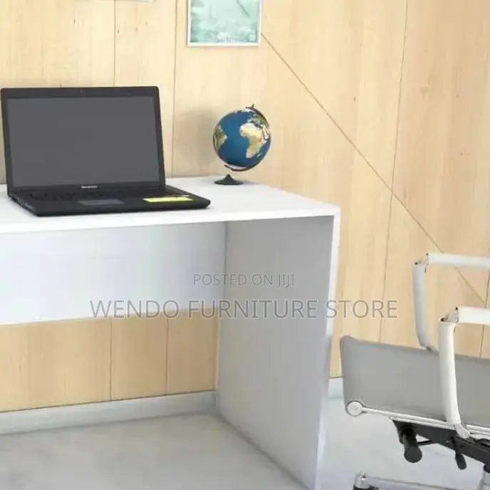 Office Desk; 1200mm Home Offie White Top Paperwork Table