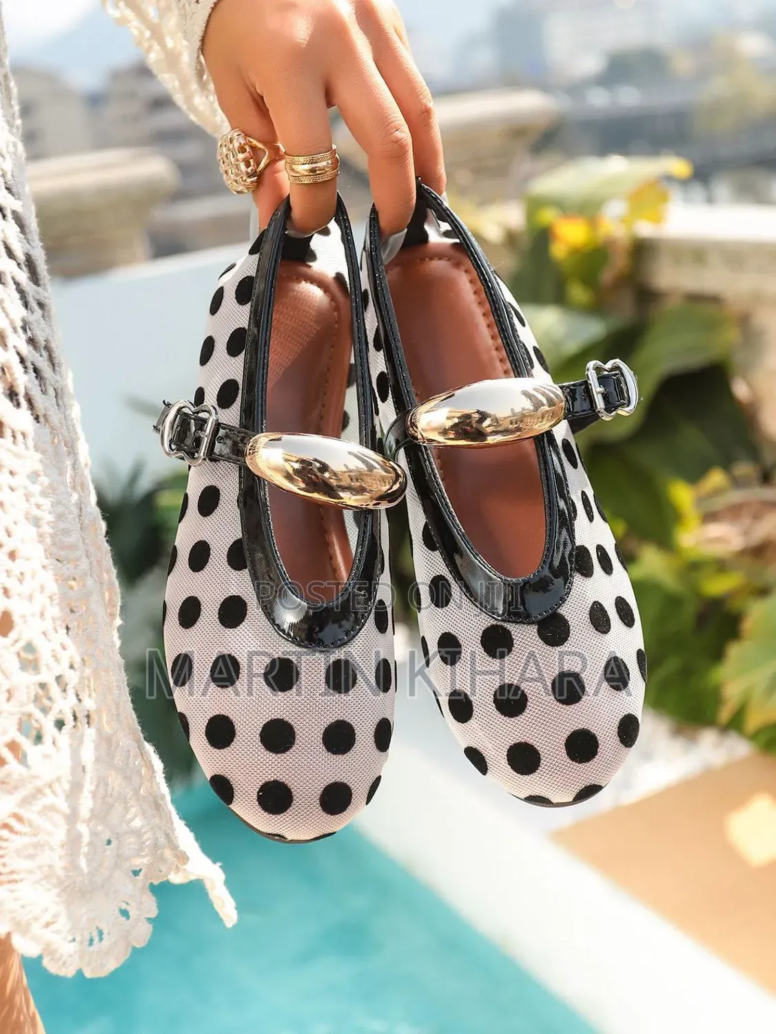 Polka Dot Clear Zara Ballerina Flats (Size 37-42)