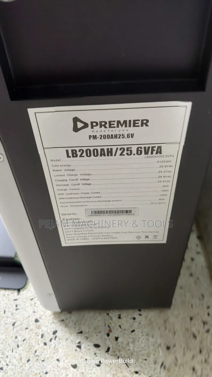Premier Germany 25.6v/200ah 5.12kwh Lithium Battery