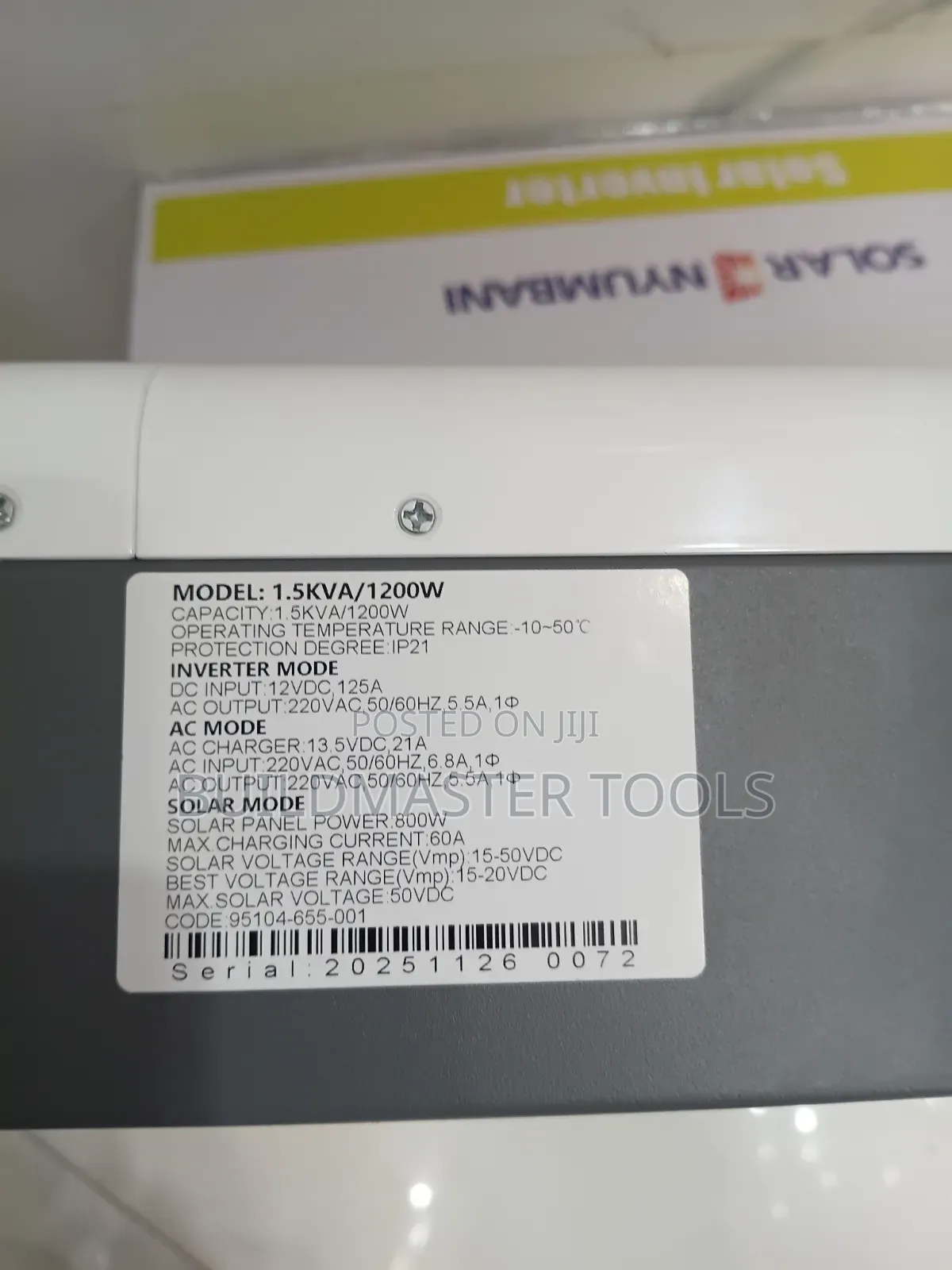 Solar Nyumbani 1.5kva Hybrid Inverter