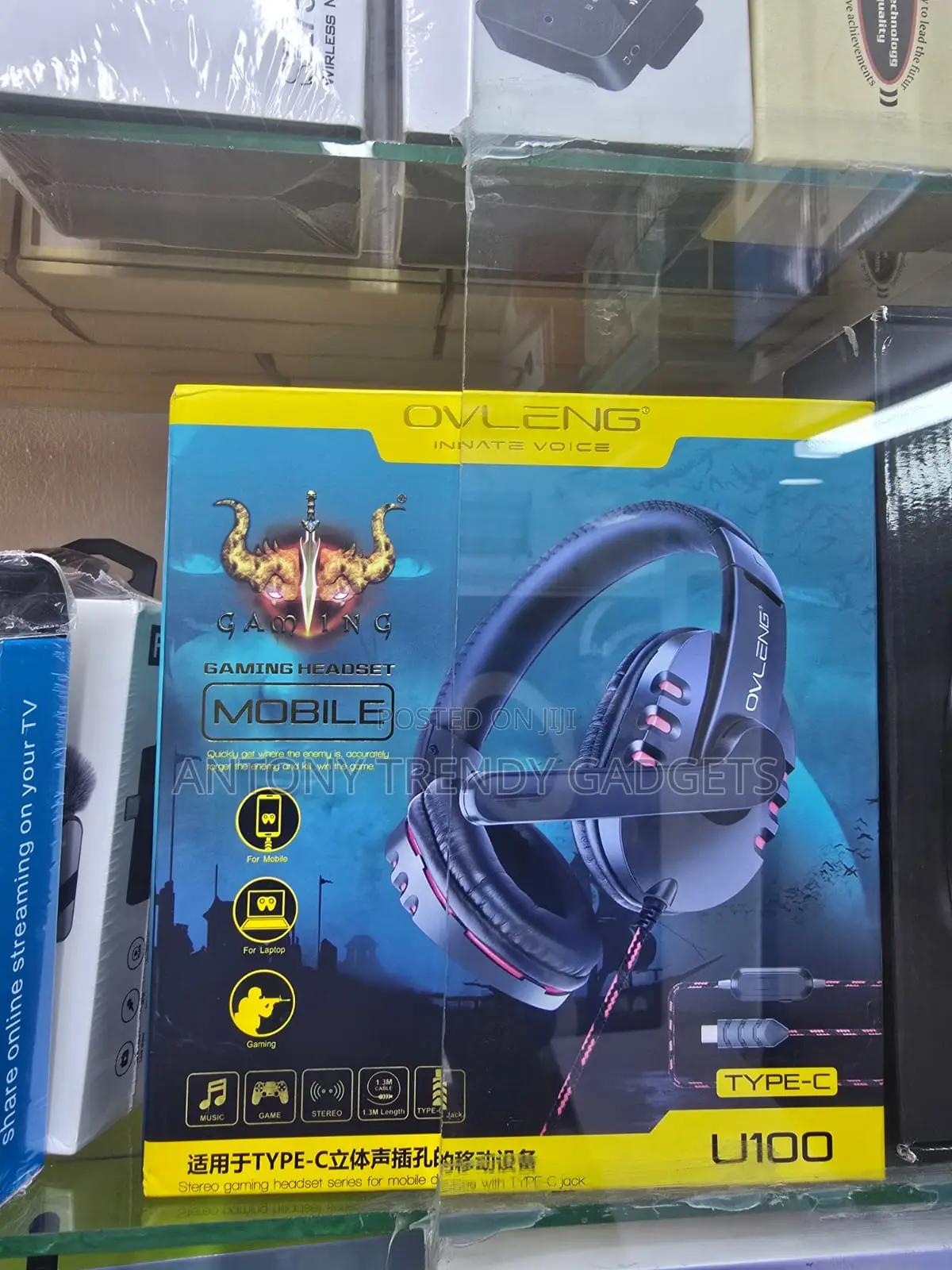 Ovleng U100 Type-C Gaming Headset With Mic Deep Bass Sound