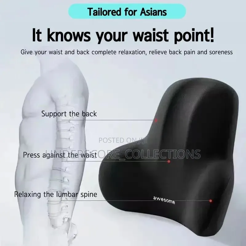 2ps Set Car Headrest and Backrest Lumbar Support