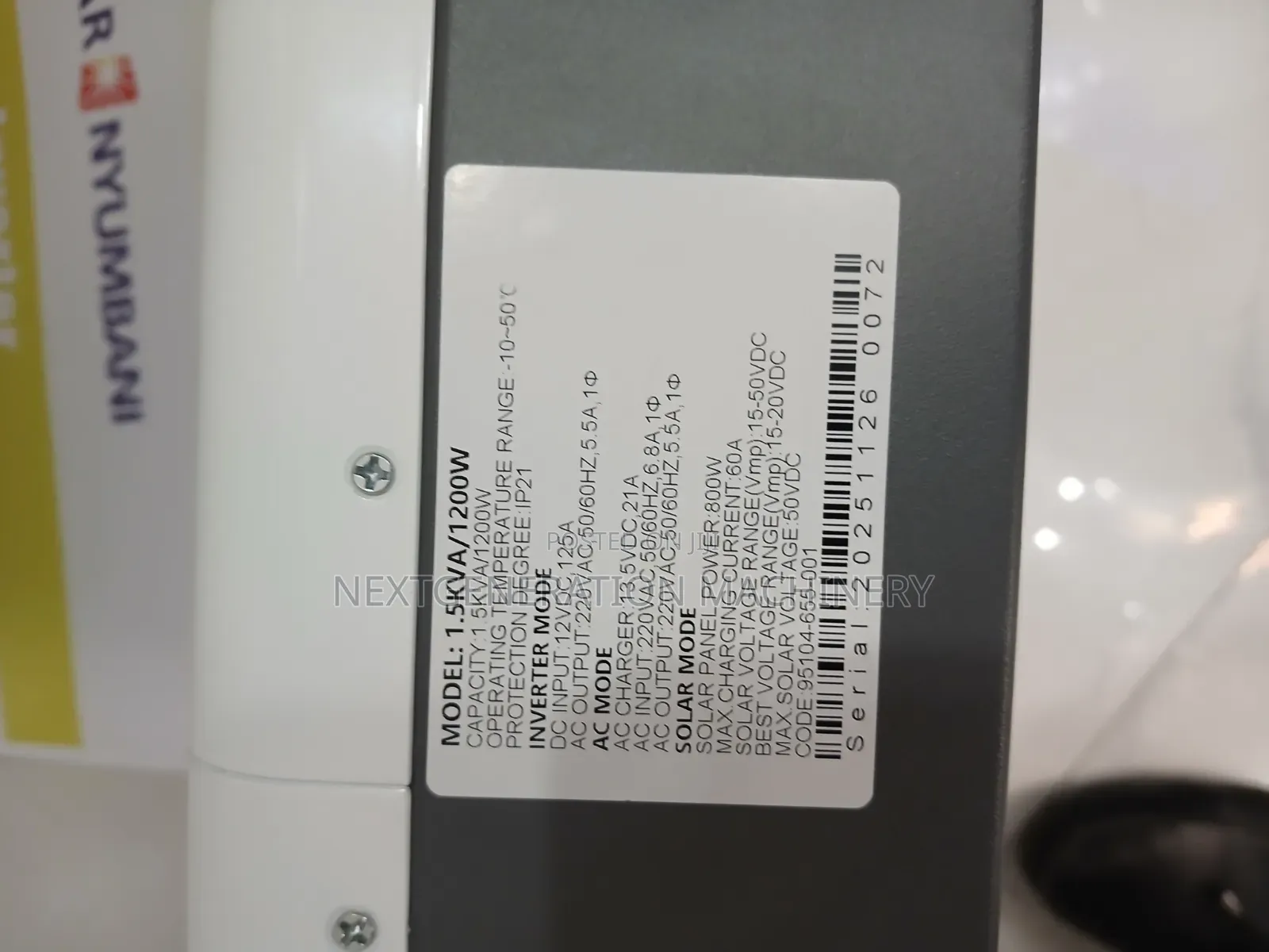 Solar Nyumbani Inverter 1.5kva