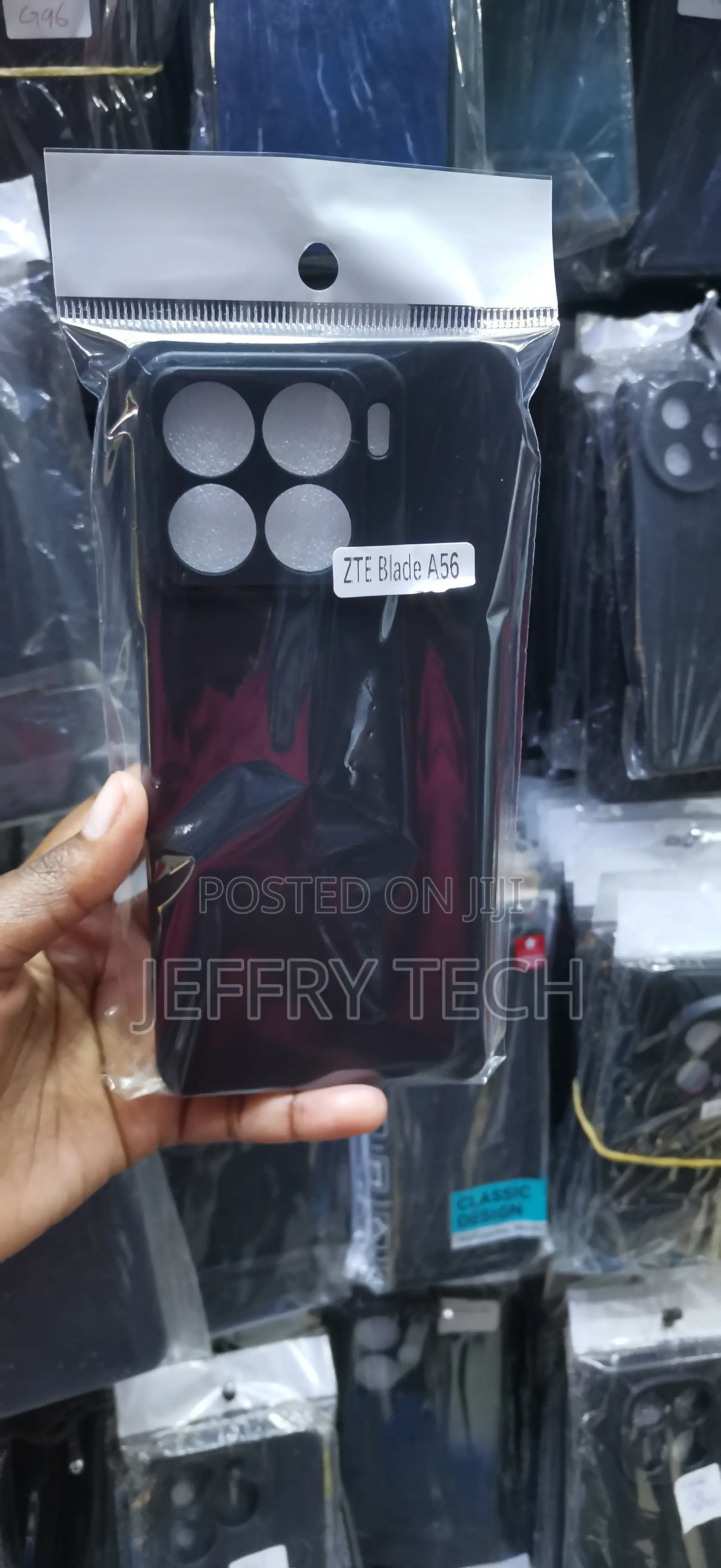 Zte Blade A56 Frosted Black Surface Case-Black