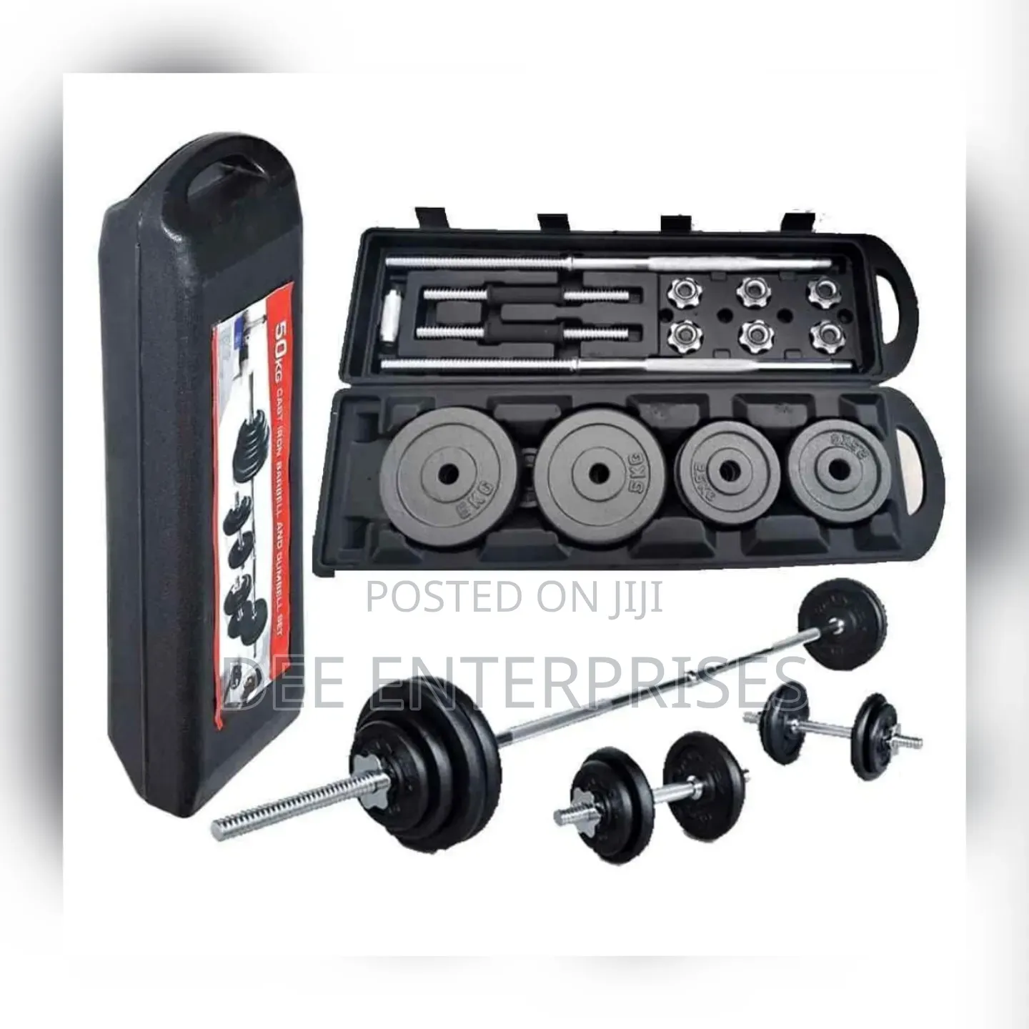 50kgs York Dumbbell Set With Barbel