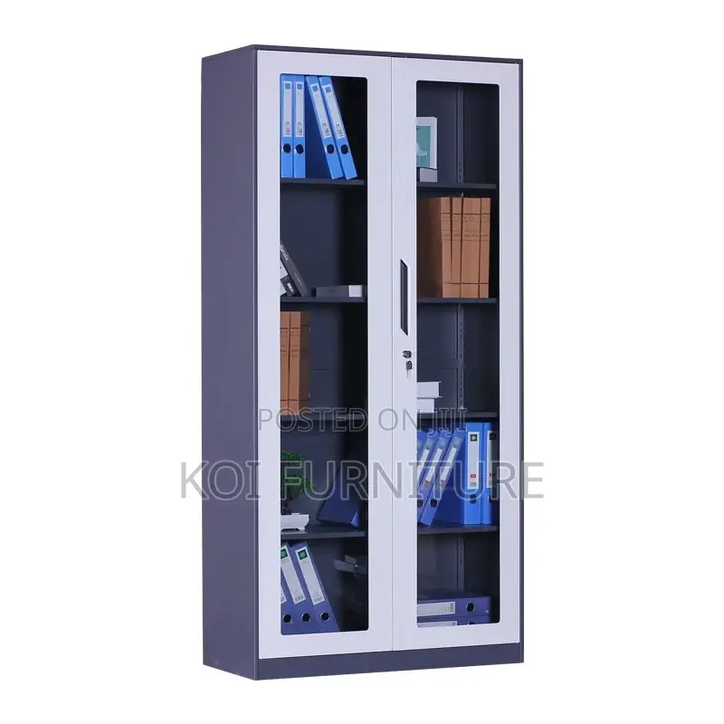 Office Cabinet; Two Doors Glass DKD Structure Cabinet