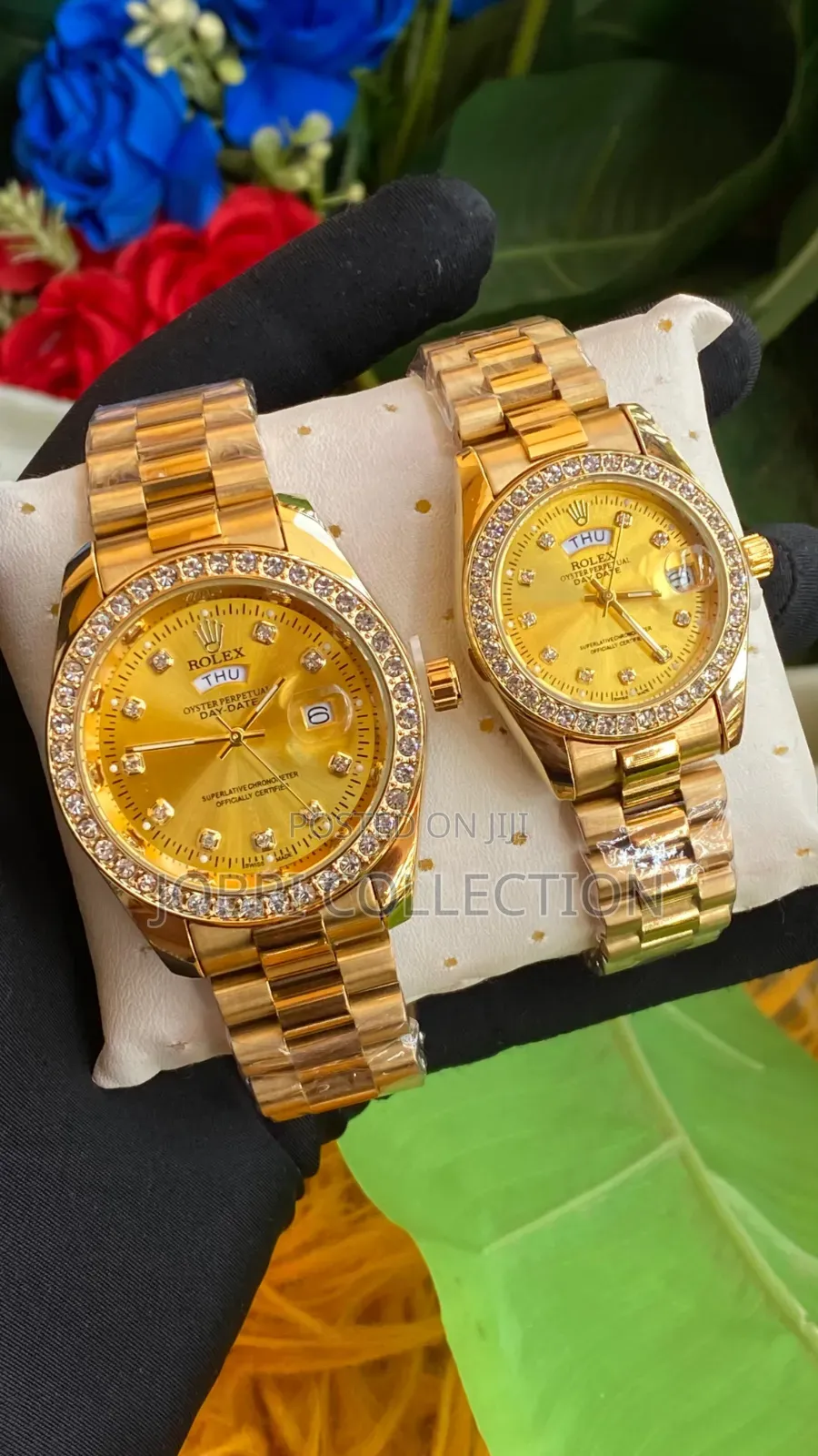 Rolex Stainless Steel Couple Watch Set