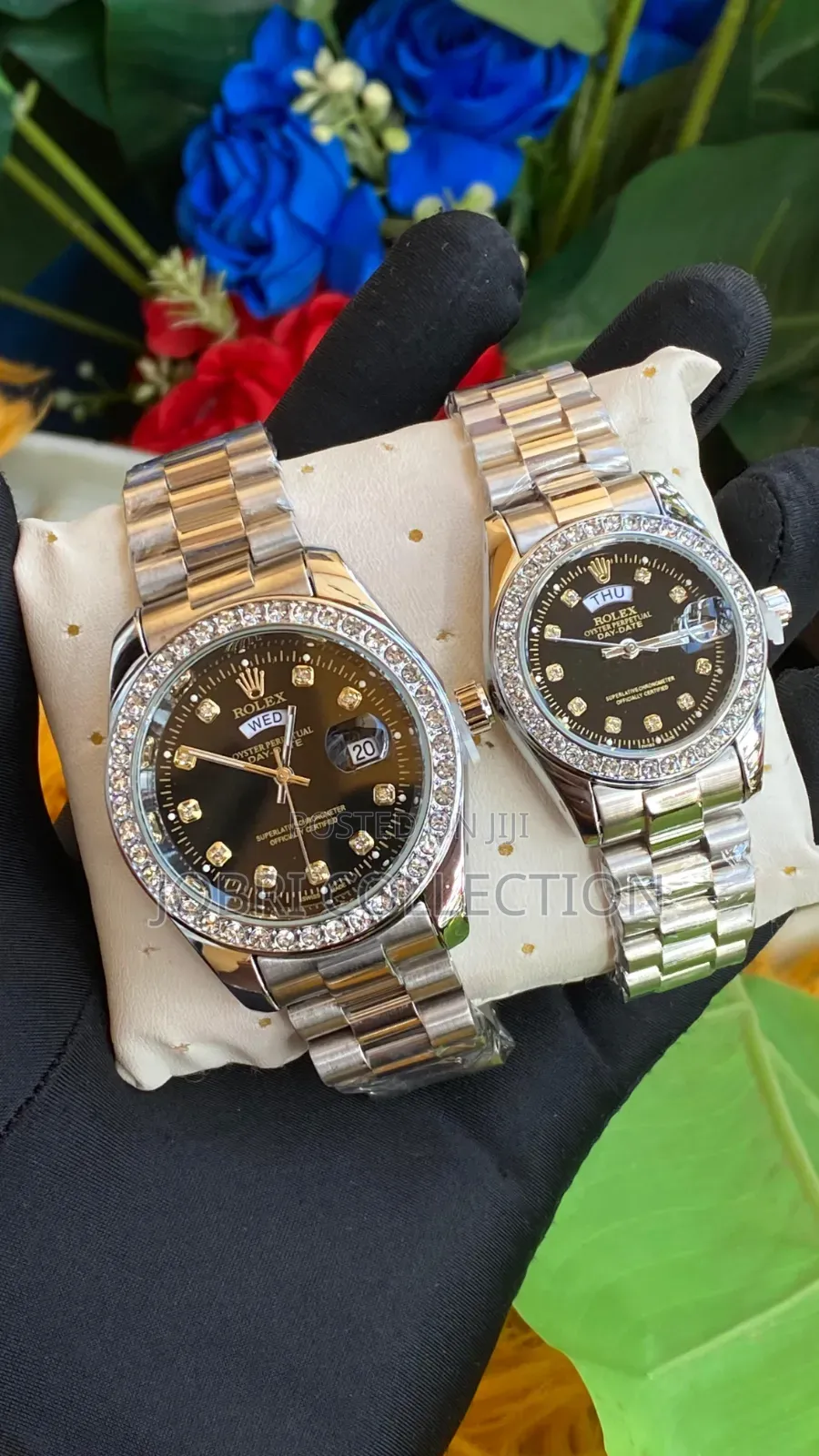 Rolex Stainless Steel Couple Watch Set