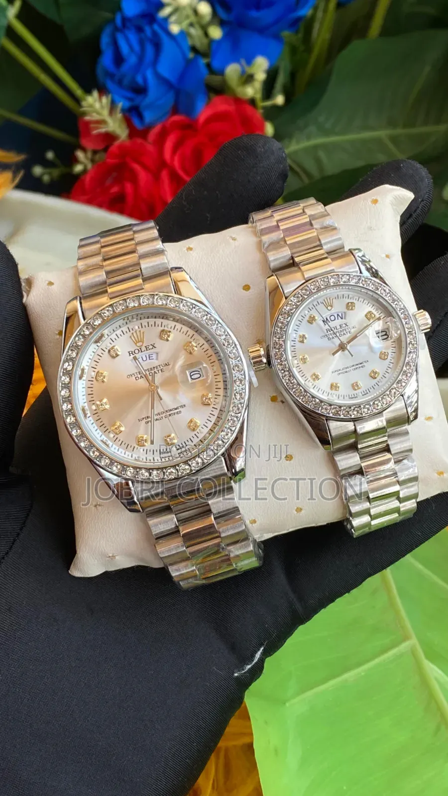 Rolex Stainless Steel Couple Watch Set