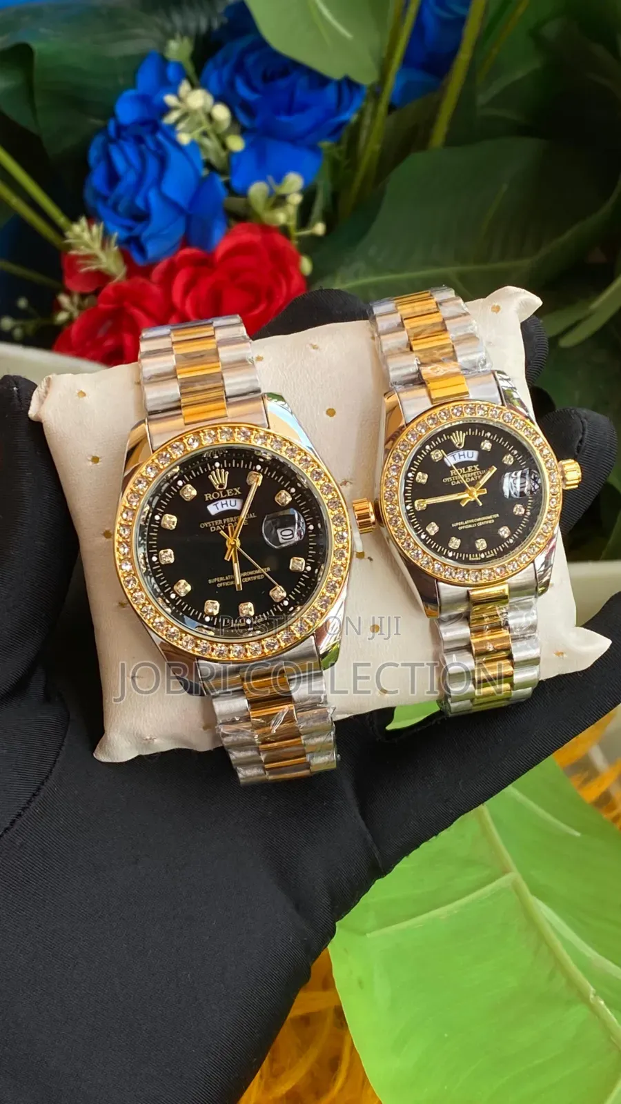 Rolex Stainless Steel Couple Watch Set