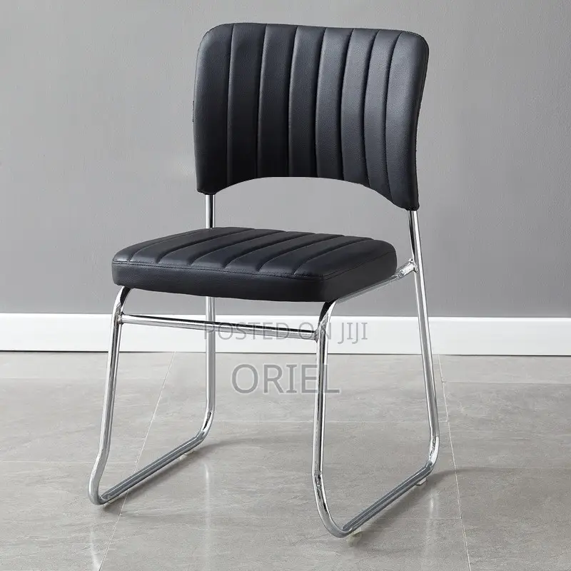 Office Chair : Black Pu Leather Office Chair
