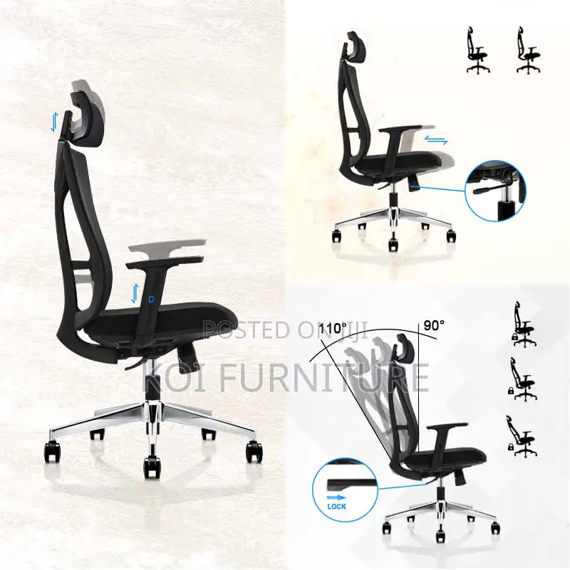 Office Chairs; Mesh Ergonomic Fabric Offie Mid Backrest Chair