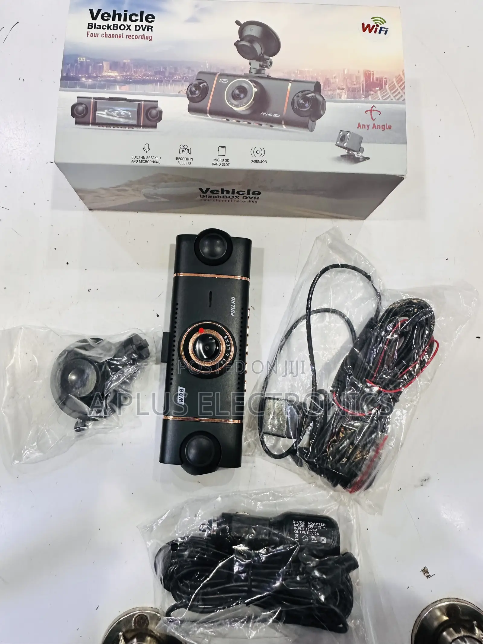 4 Lens Dash Camera With Wifi D65 – 360° Car Surveillance Recorder
