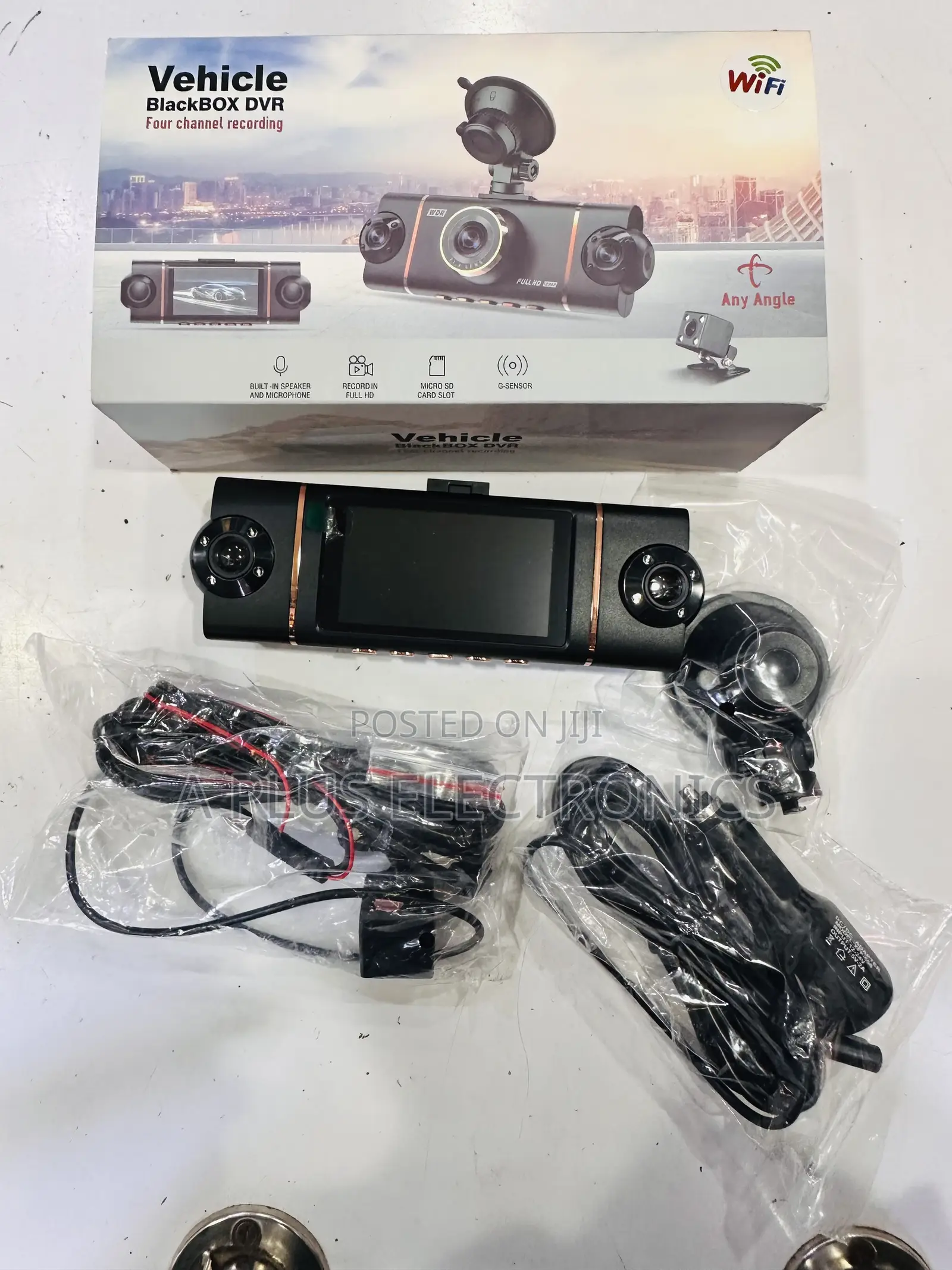 4 Lens Dash Camera With Wifi D65 – Front, Rear Inside Recording
