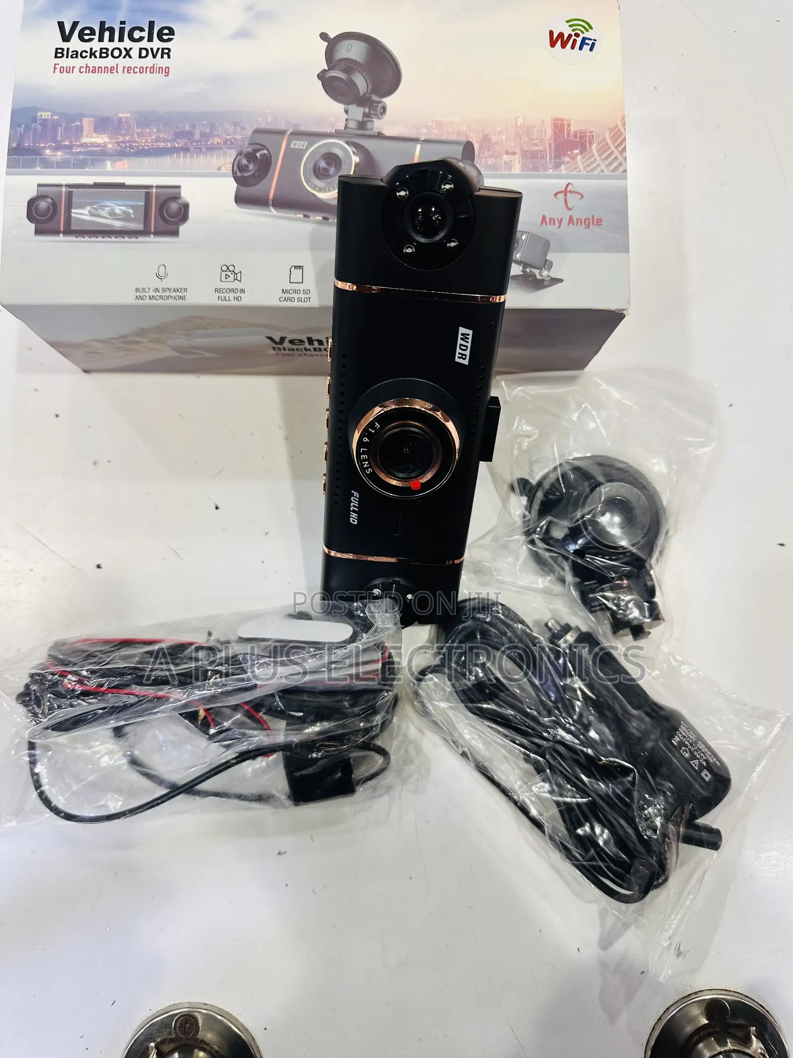 4 Lens Dash Camera With Wifi D65 – Front, Rear Inside Recording