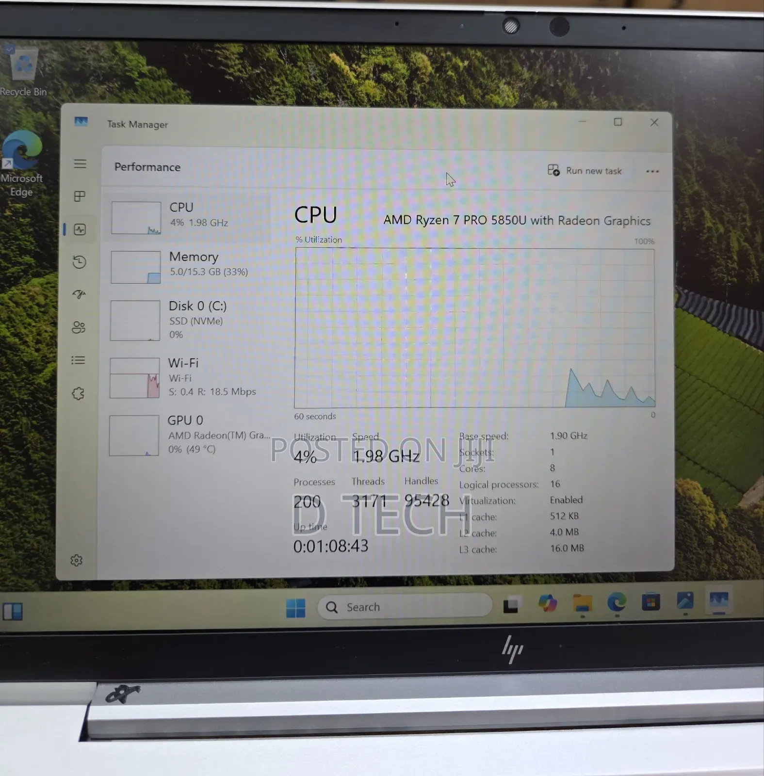 Laptop HP EliteBook 845 G8 16GB AMD Ryzen 7 SSD 512GB