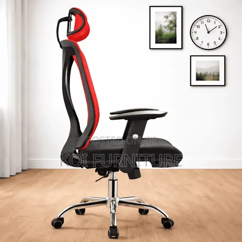 Office Chairs; High Backrest Ergonomic Swivel Office Fabric Chairs
