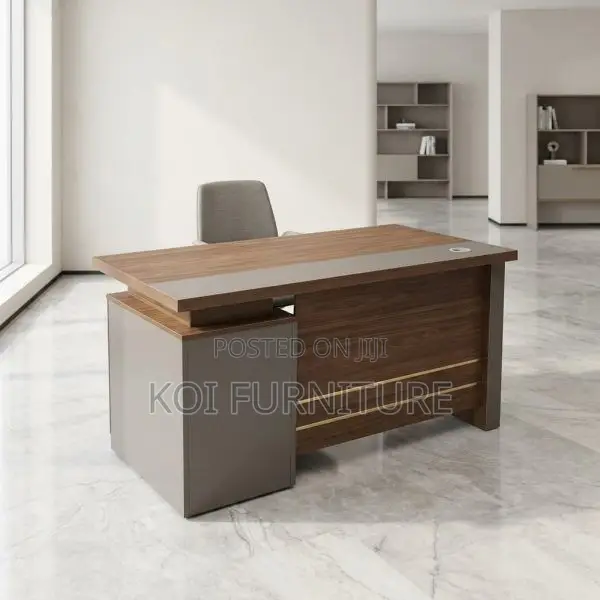 Office Desk : 1.2m Walnut Veneer Executive Desk