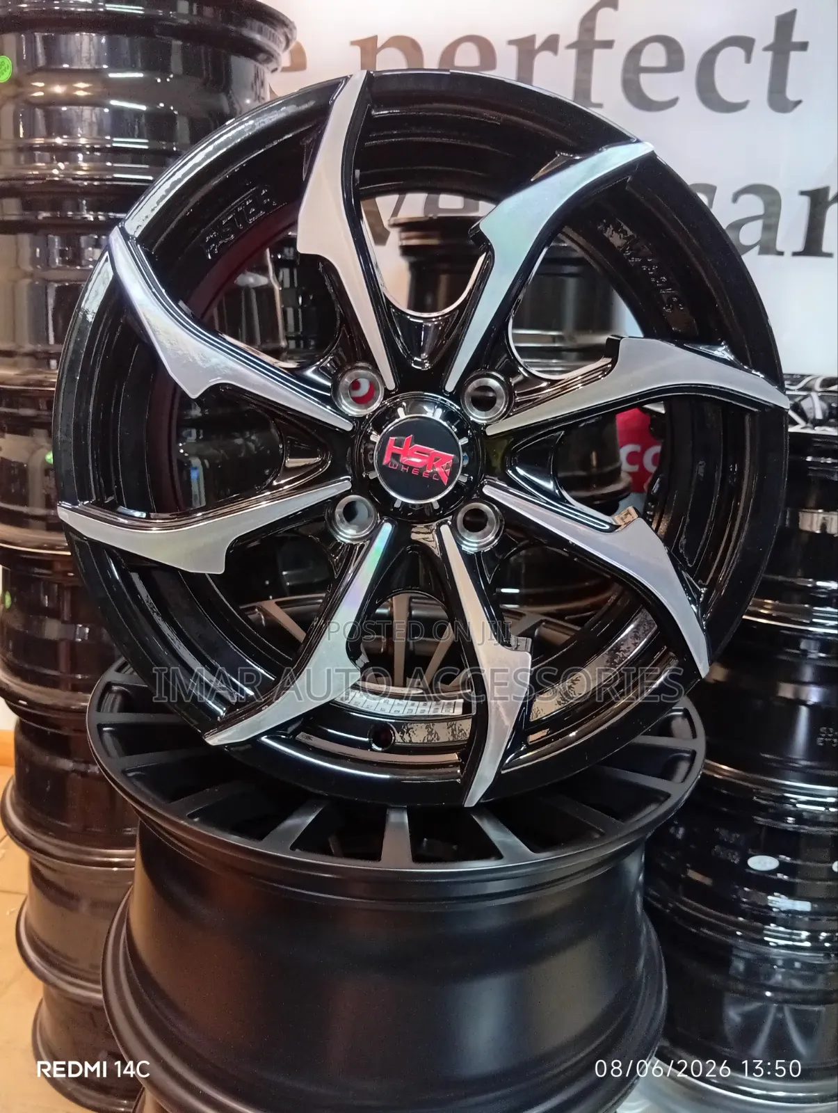 HSR 14-Inch Sport Alloy Wheels - Machined Face Car Rims