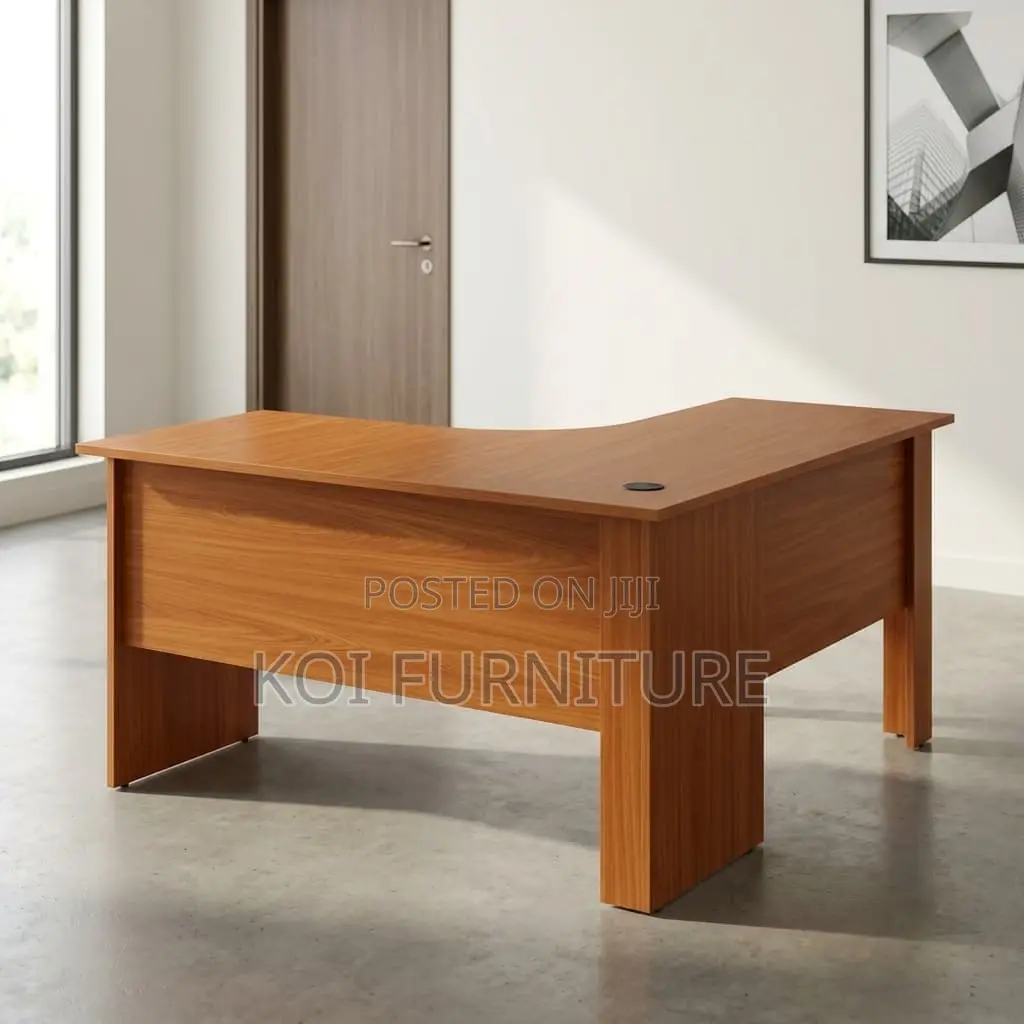 Study Desks ;120cm Curved Office Desk With Drawers