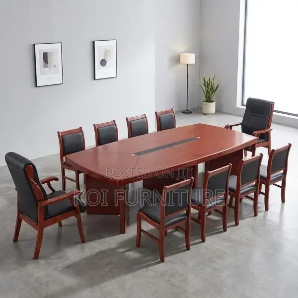 Office Table : 2.4m Mahogany-Finished Conference Table