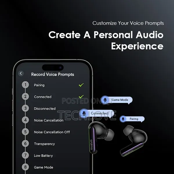 Oraimo Spacebuds Hybrid Anc True Wireless Earbuds With Voice Prompt