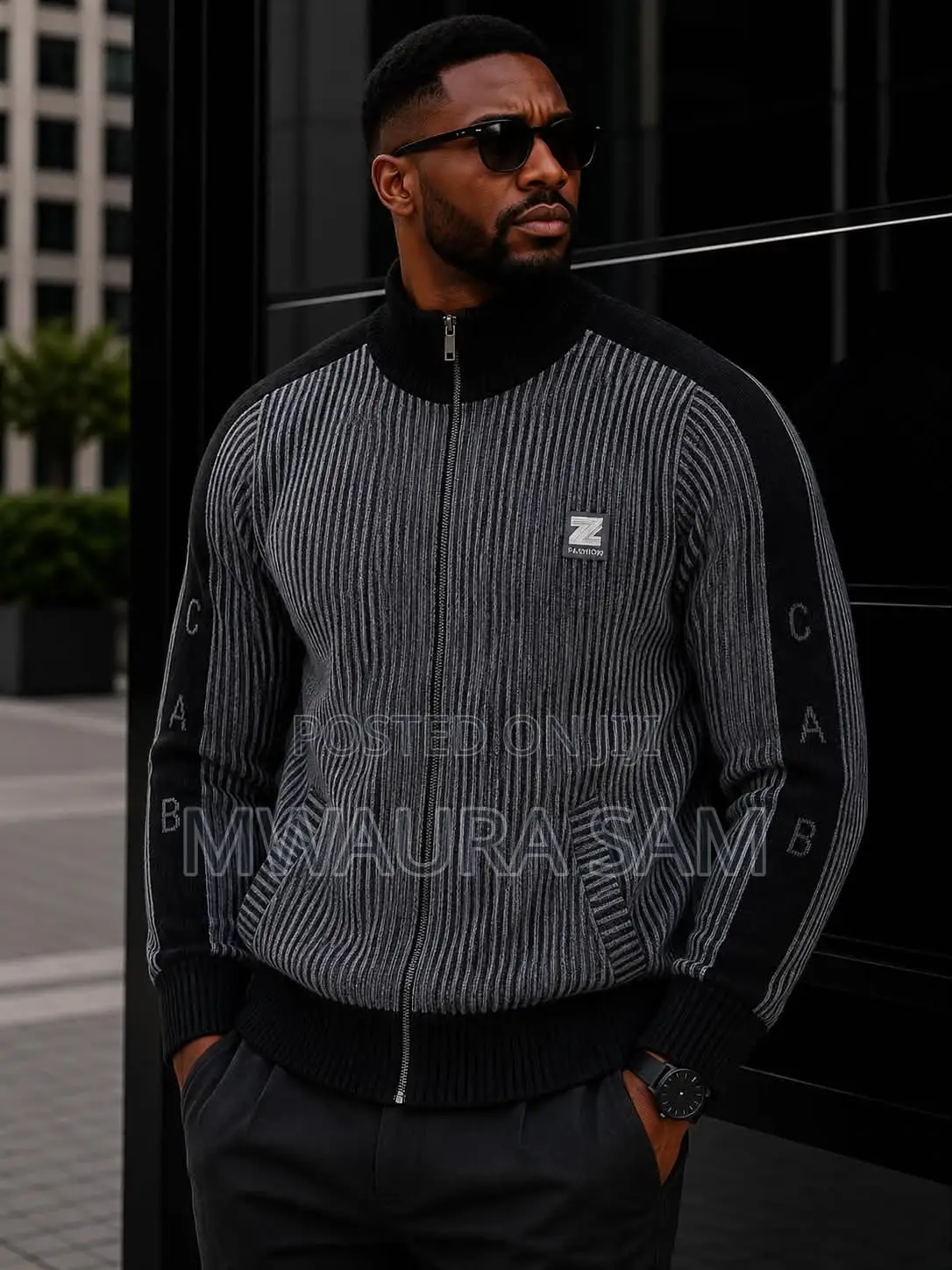 Classy Official Men Zipped Sweater - Premium Luxury Knitwear