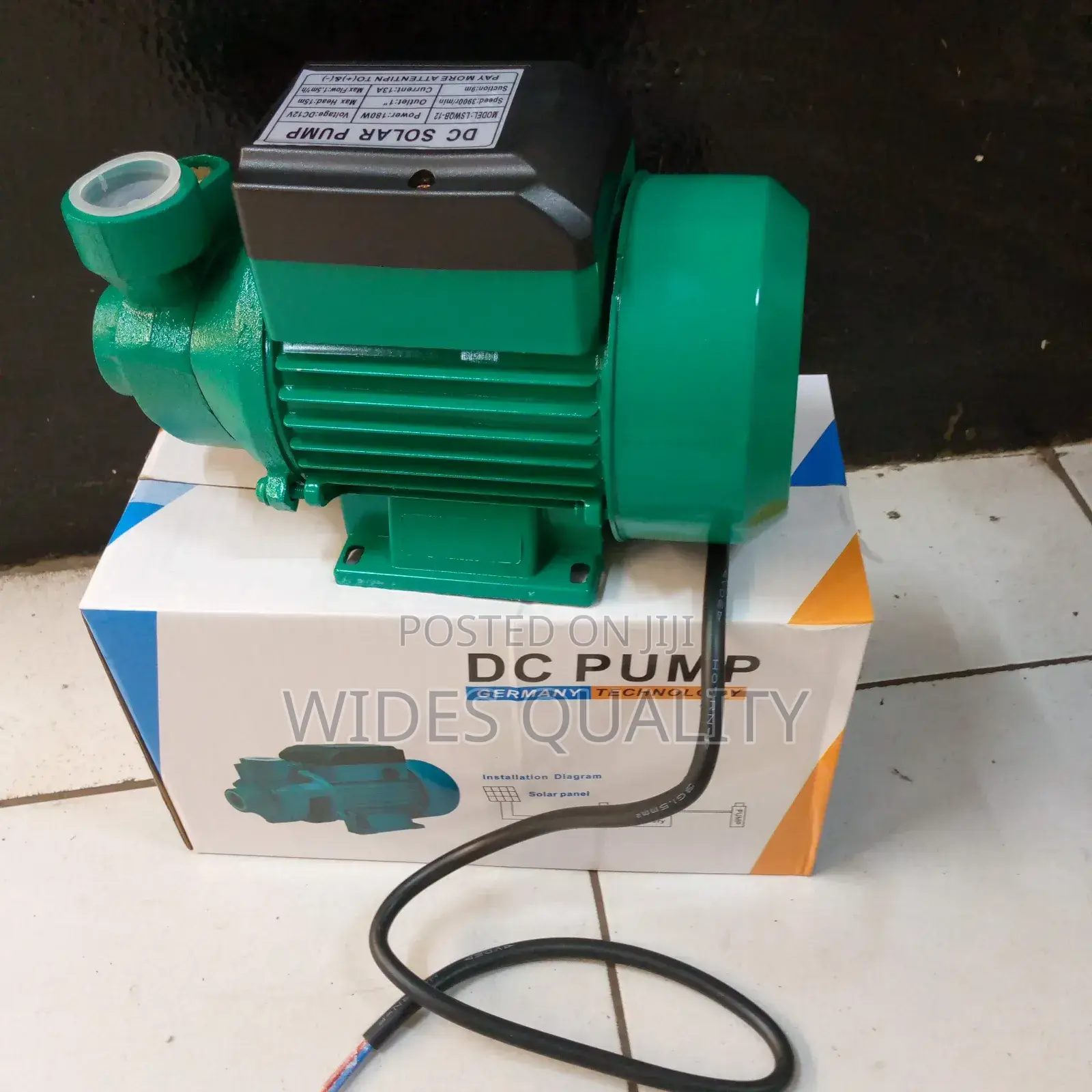 12v Dc Solar Water Pump 180w Power /Maximum Head Height of 15 Meters.