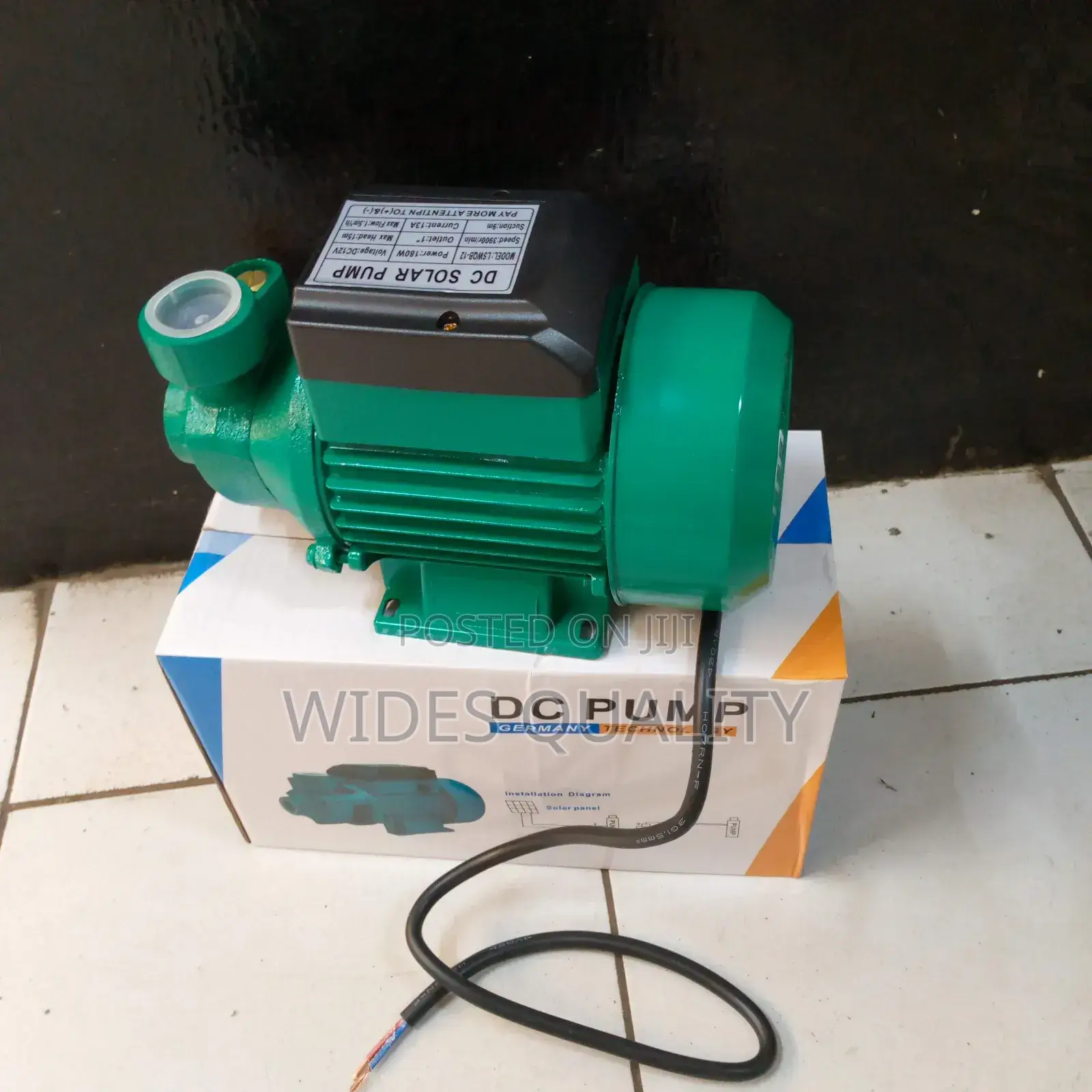 12v Dc Solar Water Pump 180w Power /Maximum Head Height of 15 Meters.