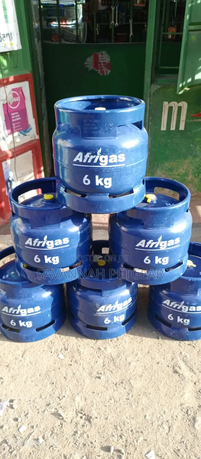 6kg Afrigas Liquefied Petroleum Gas (Lpg) Cylinder + Burner + Grill)