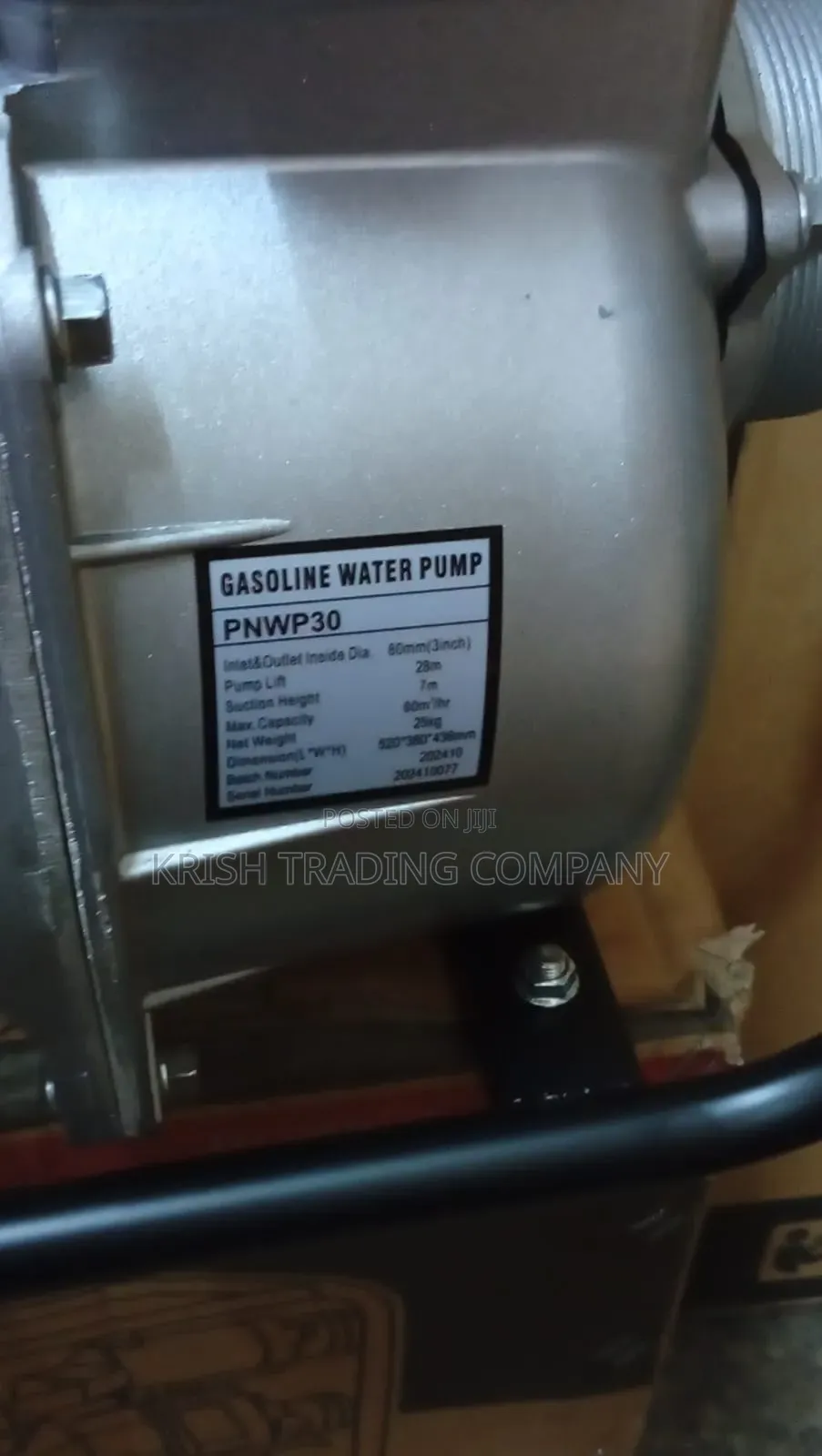Pioneer Pnnp30 7.5hp Petrol Water Pump 1000l/Min