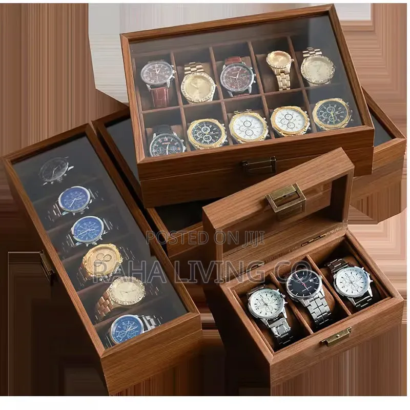 6 Slot Pu Leather Watch Organizer Box | Brown